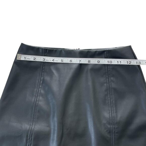 Mangopop Faux Leather High Waist Mini Skirt Women's XS Grunge Going Out Party - Picture 4 of 6